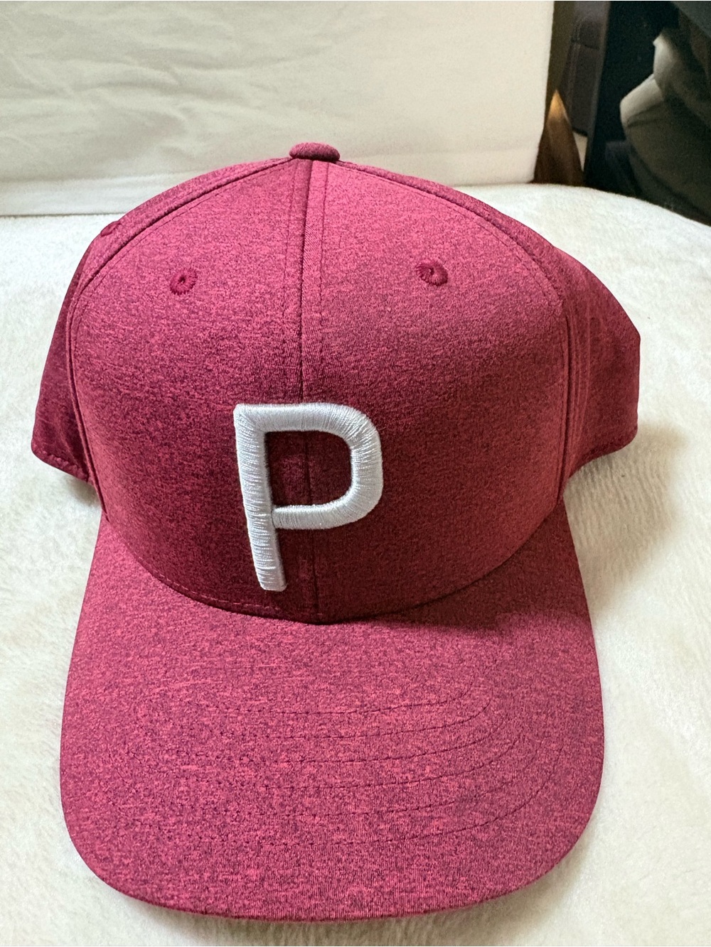 Ping Maroon Golf hat with White 'P' Logo